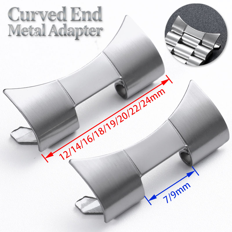 Curved Spring Bar - Adaptateur d'extrémité incurvée en acier inoxydable,