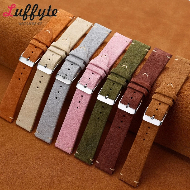 Bracelets de montre Vintage en - Suede Strap Watch avis et prix