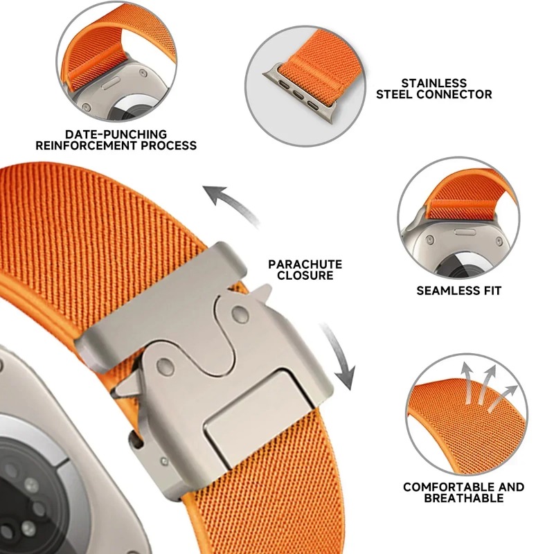 Pour Apple Watch Ultra 4/3/2 4 - Parachute Strap Elastic avis et prix