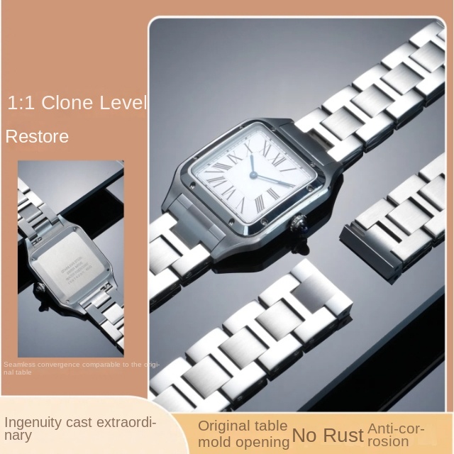 Bracelet en acier inoxydable à - Cartier Watch Santos avis et prix