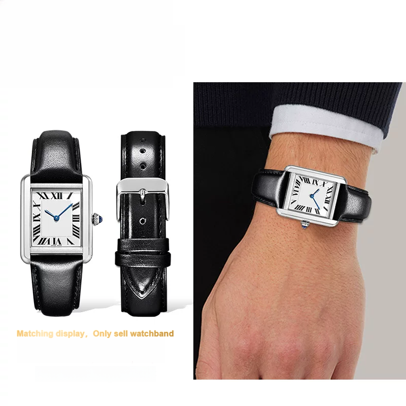 Bracelet de montre en cuir vér - Cartier Watch Tank avis et prix
